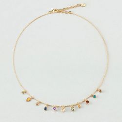 Collier femme ras du cou agatha candy laiton doré 02680309-256-tu - colliers-laiton - edora - 0