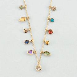 Collier femme ras du cou agatha candy laiton doré 02680309-256-tu - colliers-laiton - edora - 2