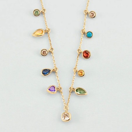 Collier femme ras du cou agatha candy laiton doré 02680309-256-tu – colliers laiton