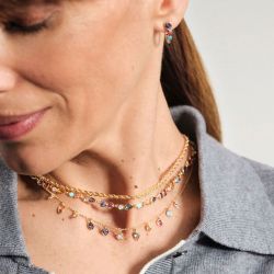 Collier femme ras du cou agatha candy laiton doré 02680309-256-tu - colliers-laiton - edora - 3