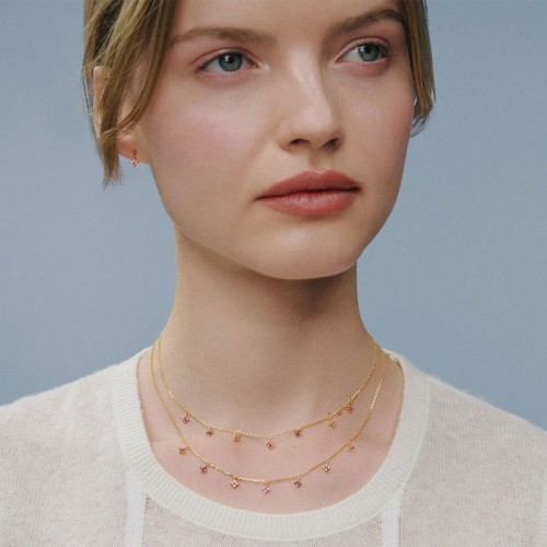 collier femme ras du cou AGATHA beloved argent doré 02690232-315-TU