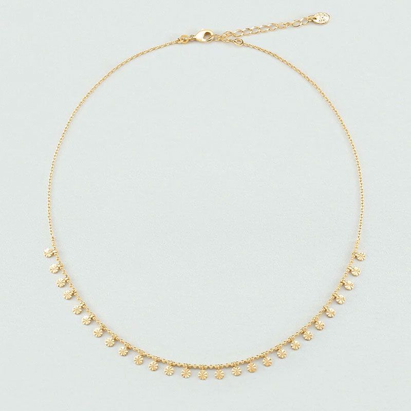 Collier femme ras du cou agatha ariel laiton doré 02680211-137-tu - colliers-laiton - edora