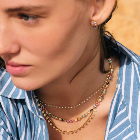 Collier femme ras du cou agatha ariel laiton doré 02680211-137-tu – colliers laiton
