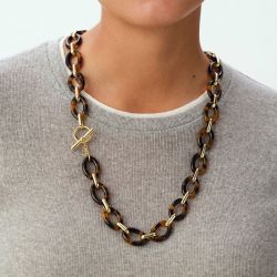 Collier femme mi long agatha aria laiton doré 02680447-173-tu - colliers-laiton - edora - 1