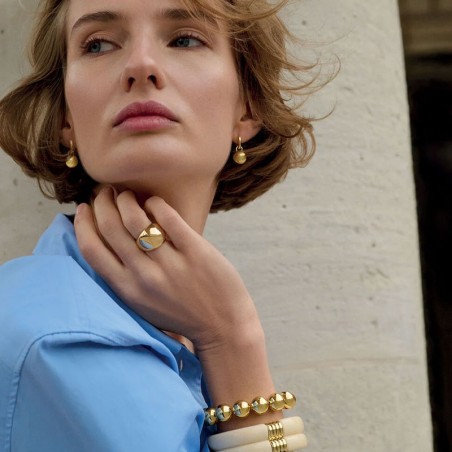 Bracelet femme manchette agatha palais royal laiton doré 02470350-730-tu – bracelets laiton