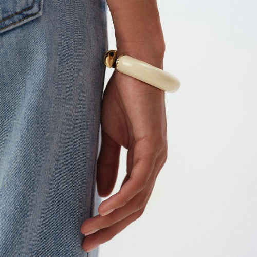 Bracelet femme jonc AGATHA Palais Royal laiton doré 02480361-730-TU