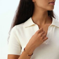 Bracelet femme jonc agatha leo acier doré 02470507-473-tu - bracelets-acier - edora - 4