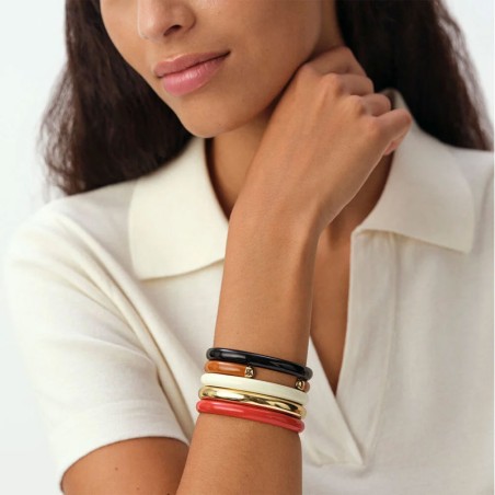 Bracelet femme jonc agatha leo acier doré 02470507-094-tu – bracelets acier