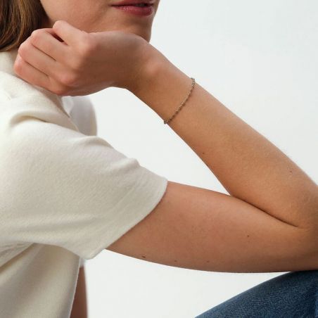 Bracelet jonc femme: jonc en or, jonc argent & or rose femme - bracelets-acier - edora - 2