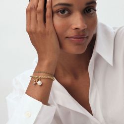 Bracelet femme agatha smarty acier doré 02470155-658-tu - bracelets-acier - edora - 1