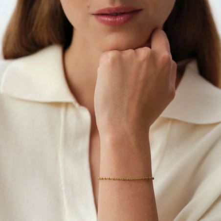 Bracelet jonc femme: jonc en or, jonc argent & or rose femme - bracelets-acier - edora - 2